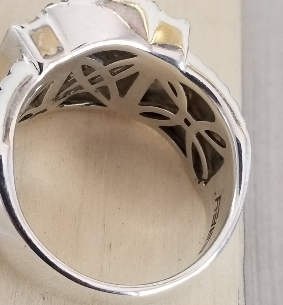 Effy 18k sterling silver diamond  wheaton ring - Picture 5 of 16